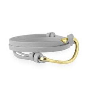 Miansai Tan Leather Bracelet with Gold Hook